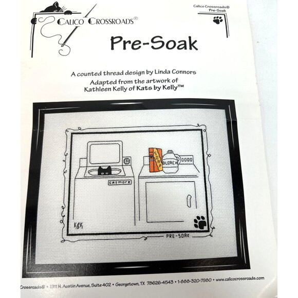 Calico Crossroads "Pre-Soak" Counted Thread Cross-Stitch Pattern Kit By Linda Co - Picture 2 of 3